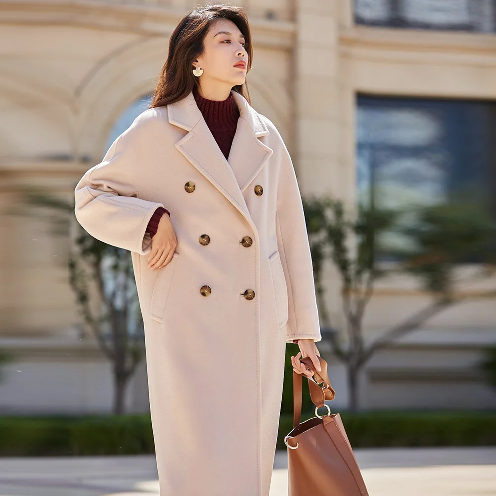 Women 100% Wool Coat For Winter Elegant Beautiful High Grade
