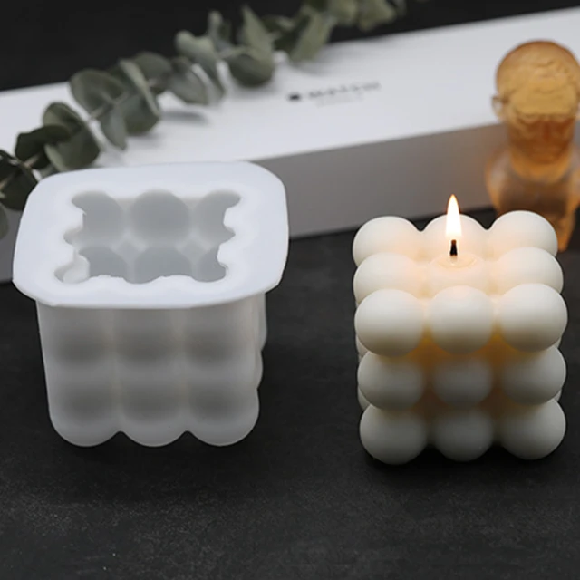 Non-stick Bubble Cube Candles Silicone Mold 3D Aromatherapy Plaster Candle  Hand-made Baking Chocolate Dessert Cake Mould Tool - AliExpress
