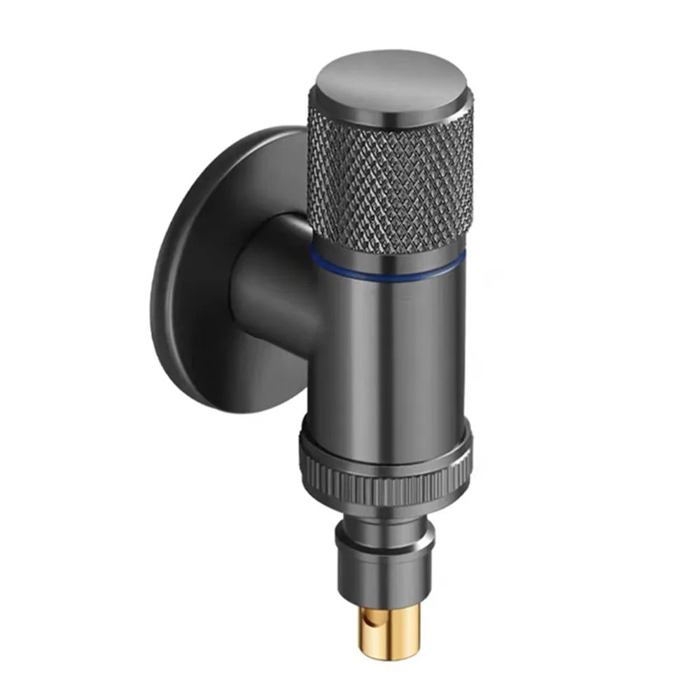 CopperWashingMachineFaucetsFullyAutomaticStopValveBrassBlack