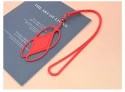 Universal Silicone Phone Lanyard with Adjustable Detachable Neck Strap - Anti - Loss Design (Red)