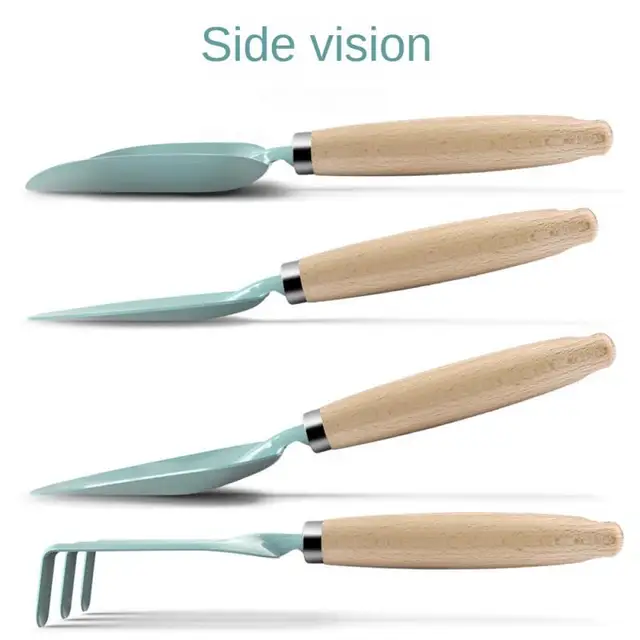 Lapát Gereblye Kertészeti Talaj Kerti Szerszámkészlet Gyermekek Fa Cserepes Ültetési Lapáttalapú Kombináció - Image 6