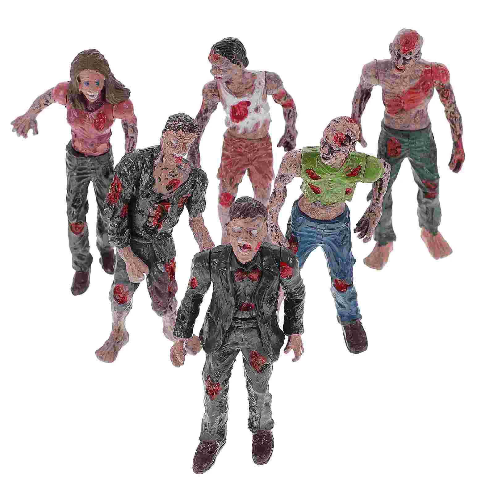 

6PCS Action Figures Walking Dead Figurines Miniature Terror Corpse Dolls Model for Lovers Gifts Home Decor