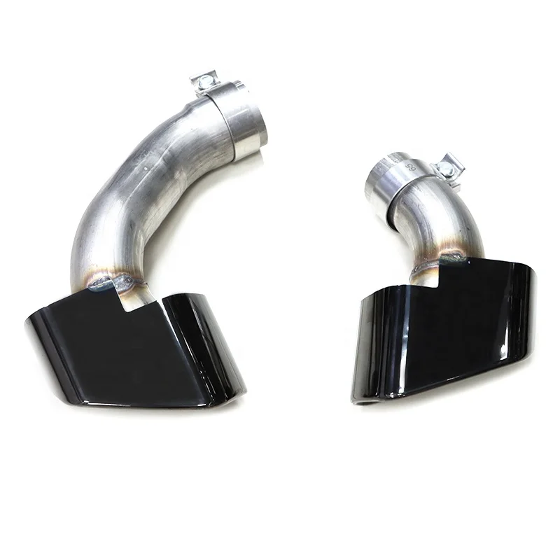 

top selling square black stainless steel exhaust pipe muffler tip for 14-19 year X5 X6 F15 F16 28i MT square MT diffuser