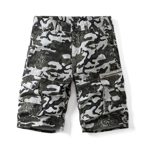 thumbnail image 1 of Pantalones cortos de camuflaje de talla grande y con múltiples bolsillos para hombre, 1 of 5