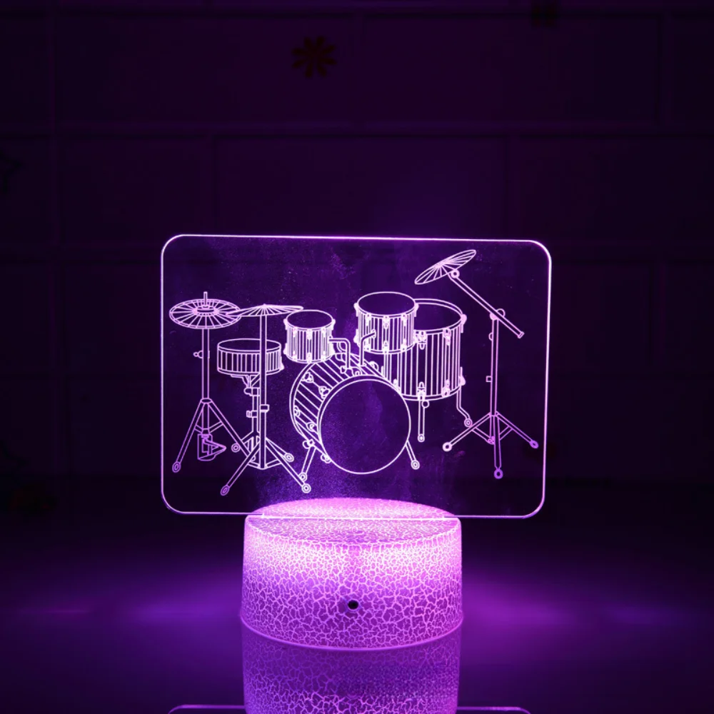 

Nighdn Acrylic Drum Kit 3D Illusion Lamp LED Night Light for Kids USB Table Lamp Sleeping Nightlight Child Gift for Birthday