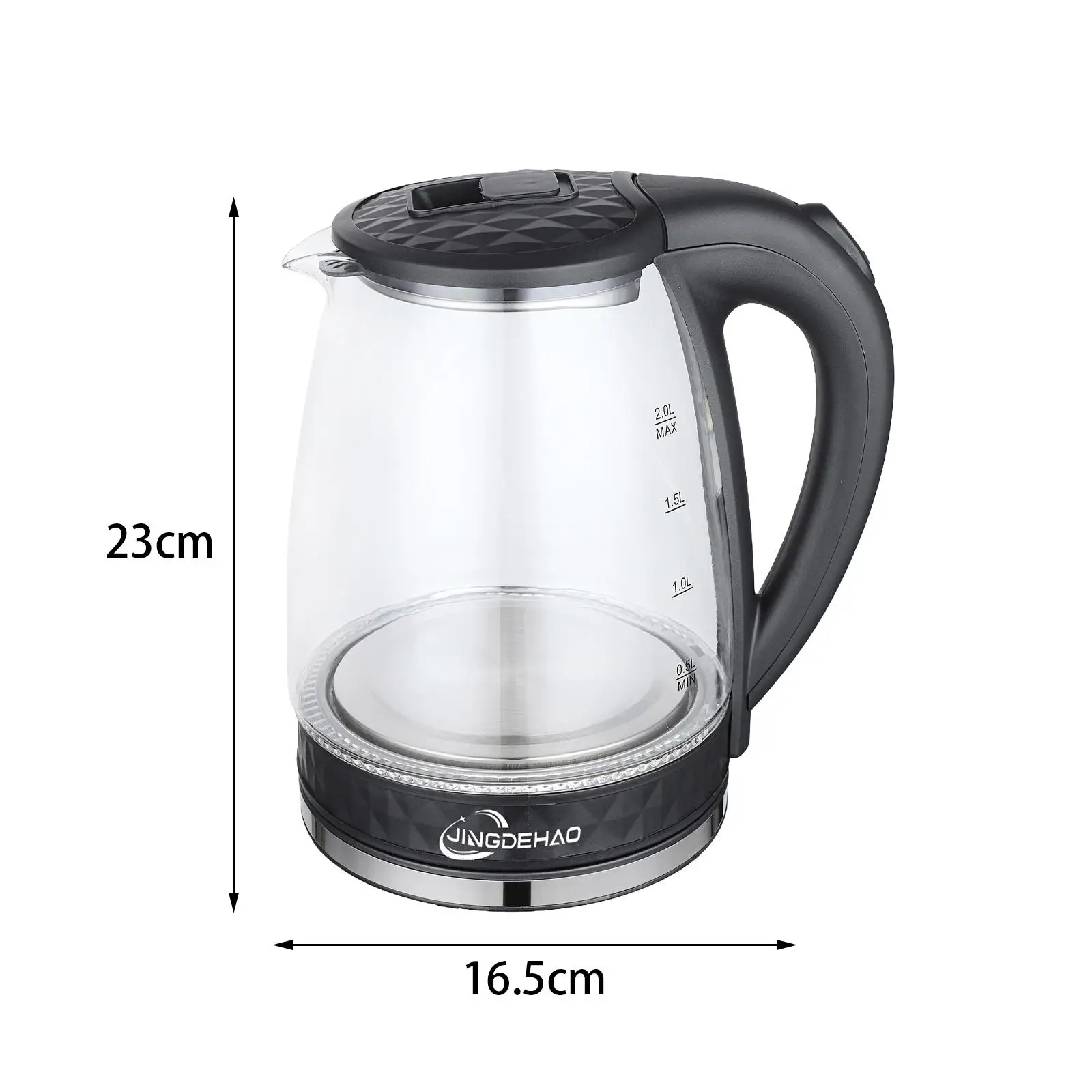 Electric Kettle 2L Stainless Steel Fast Boiling Electric Tea Pot Auto Shut Off Tea Water Boiler for Kitchen Home Hotel Daily Use