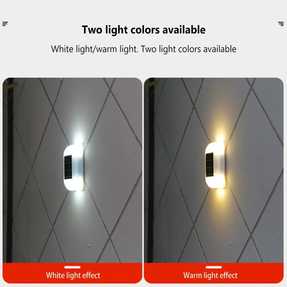 4pcs Solar Wall Lamp Outdoor Waterproof Night Light For Garden Courtyards Parks Balcony Landscape Decoration