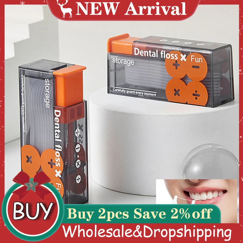 

Automatic Dental Floss Storage Box Portable Disposable Interdental Tooth Cleaner Dental Toothpicks Oral Hygienic Care 10pcs