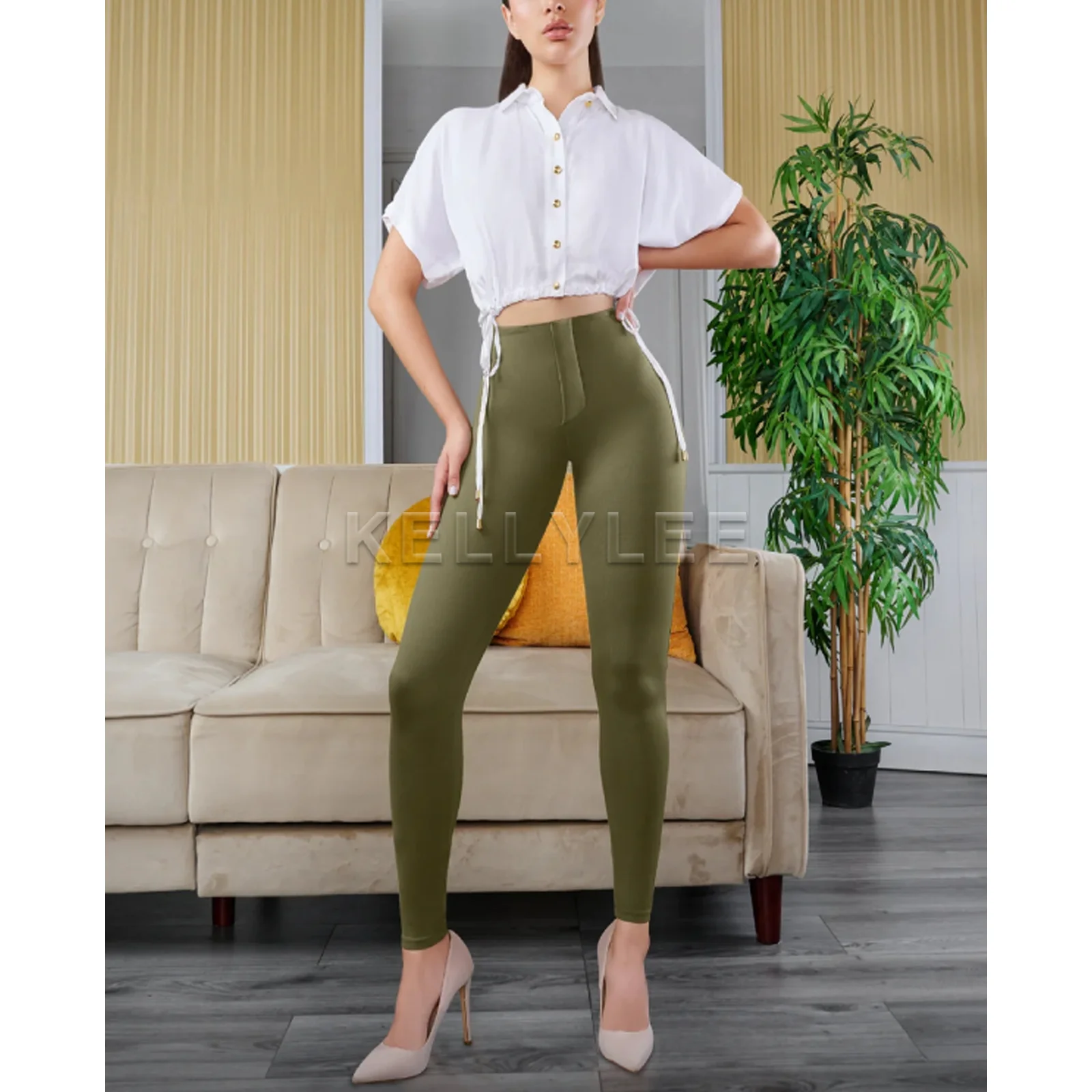 Crop Jeans Femme Jean Slim Taille Haute Jeans Coupe Skinny Stretch Décontracté Confort Mom Jeans