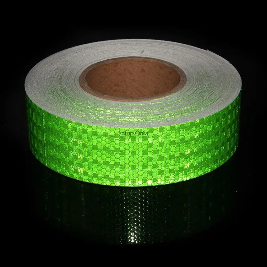 2Inch*164FT Waterproof Reflective Adhesive Tape High Visibility White Red Fluorescent Yellow Marking Hazard Caution Warning Film