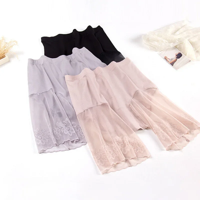 Safety Pants High Waist Panties High Waist Underwear Cotton Panties Lace Panties Seamless Panties Women's Lace Edge Safety Pants