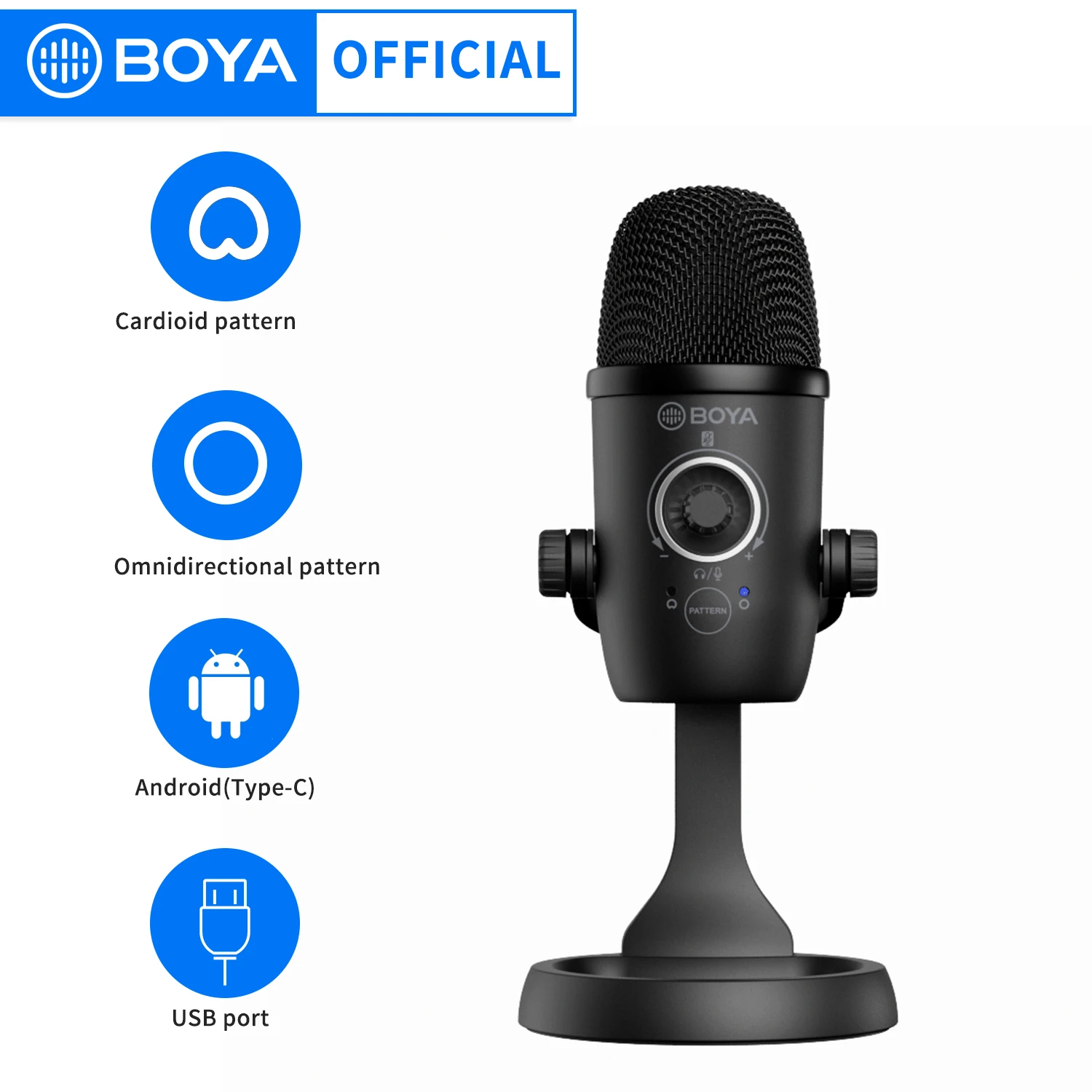 wireless headphones with mic BOYA USB Condenser Recording Microphone BY-CM5 Tabletop Real-Time Studio Video Mic for PC iPhone Youtube Livestream Game Podcast gaming headphones with mic