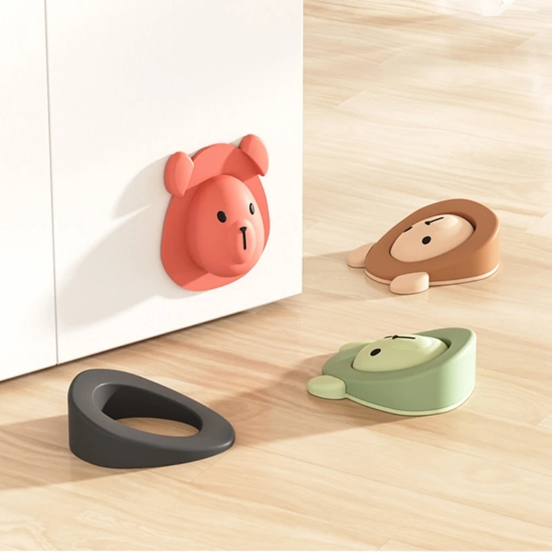

Baby Door Stops Self-Adhesive Cartoon Wall Protector Pad Silicone Door Handle Bumper Guard Stopper for Household
