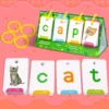 Kids CVC Words Flashcards Phonics Flip Chart Word Builder Sight Words Activity Learning Tool Speech Therapy Special Education 6