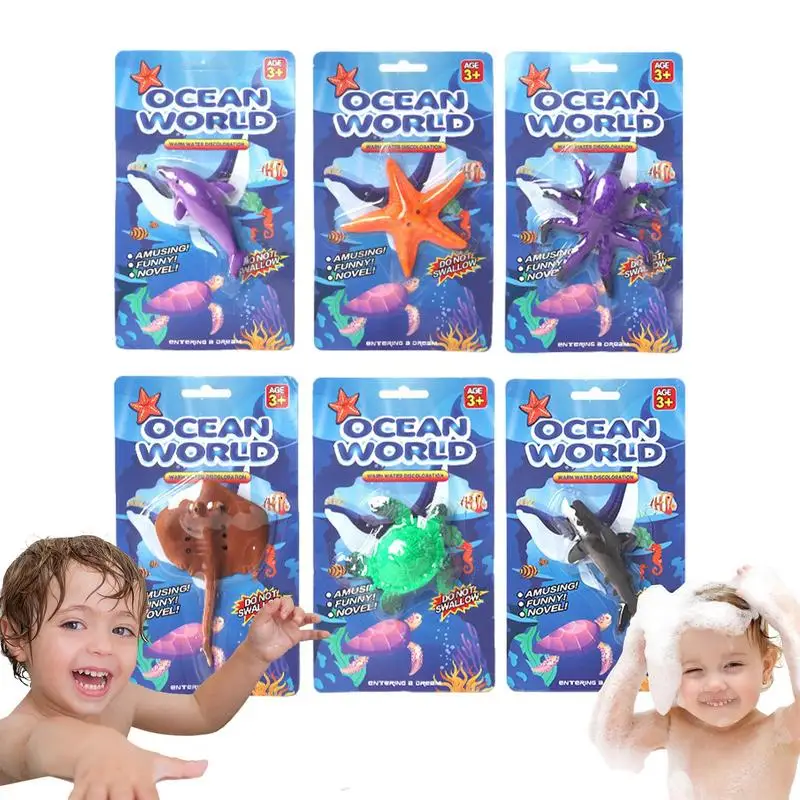 

Color Change Ocean Animal Toys Water Table Toy For Children's Bath Safe And Harmless Enlightenment Puzzle Toy For Aquariums