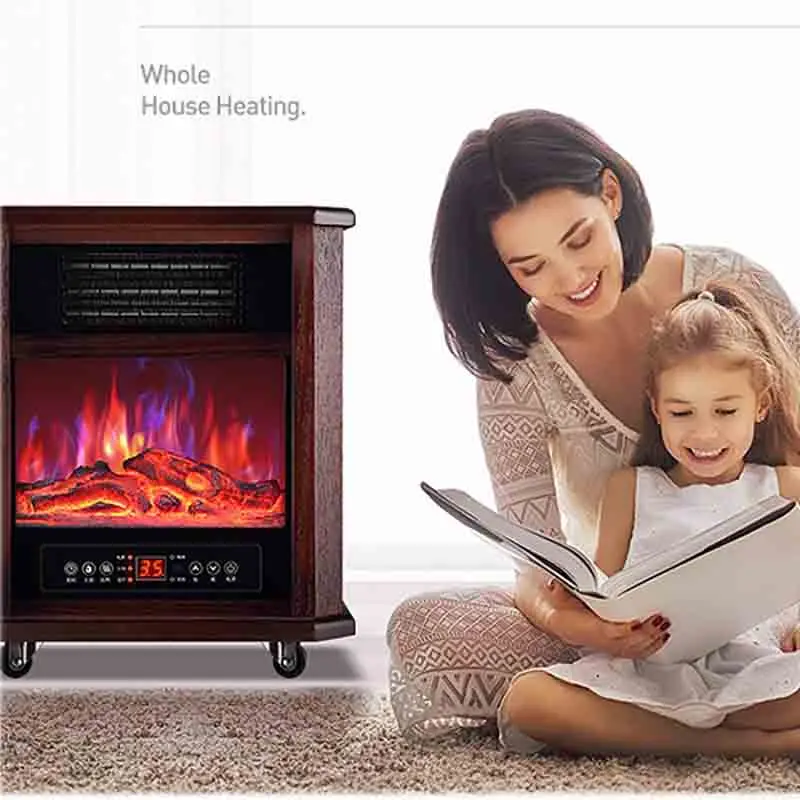 2000W Air Heater Household Fireplace, Air Heater, Electric Heater, Electric  Fireplace, Solid Wood - AliExpress