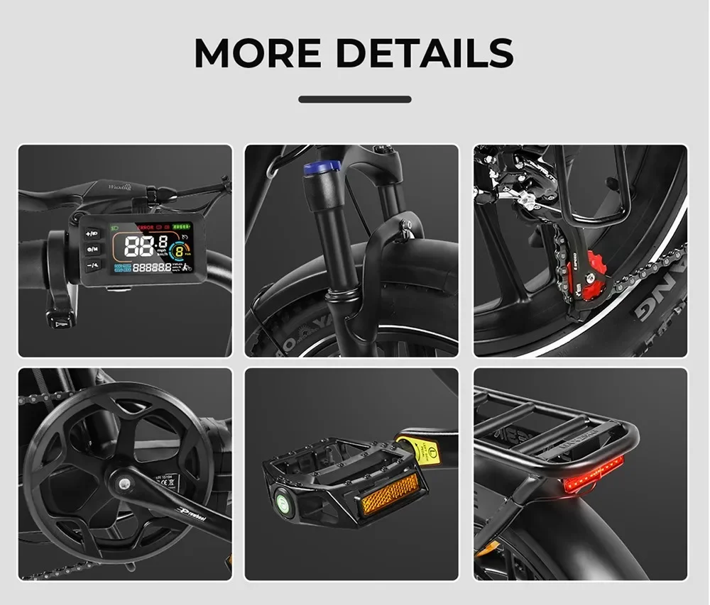 Zusammengeklapptes SAMEBIKE C05 Pro – platzsparend und praktisch.