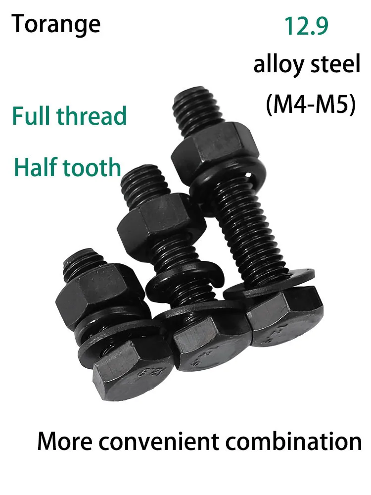12.9 Grade High Strength Outer Hexagon Screw and Nut Complete