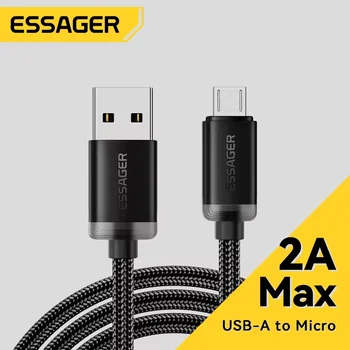 Essager Micro USB Cable 2A Fast Charging USB Cable for  Xiaomi Realme Redmi Samsung Huawei Mobile Phone USB Data Charger Wire 3M 1