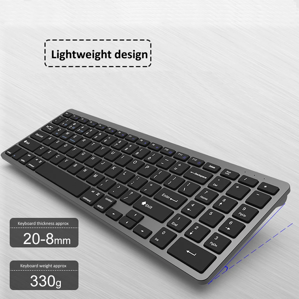 Jomaa Teclado Bluetooth Mouse Combo Recarregável 2.4g Mouse Teclado sem Fio Conjunto para Windows pc Portátil Gamer Ratos Ergonômicos - Imagem 4