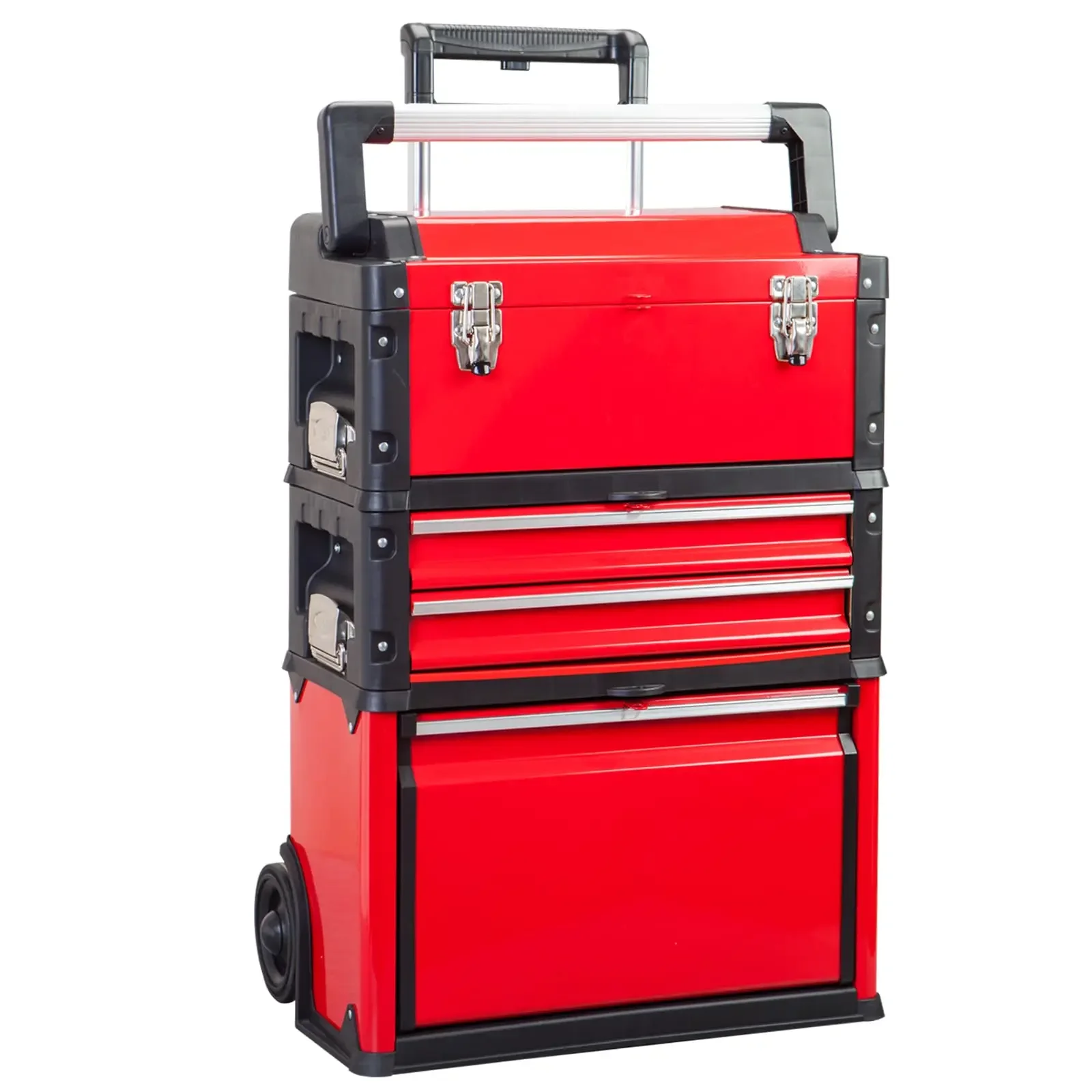 

Big Red Torin Garage Workshop Organizer, Steel and Plastic Stackable Rolling Tool Box, Upright Trolley, TRJF-C305ABD