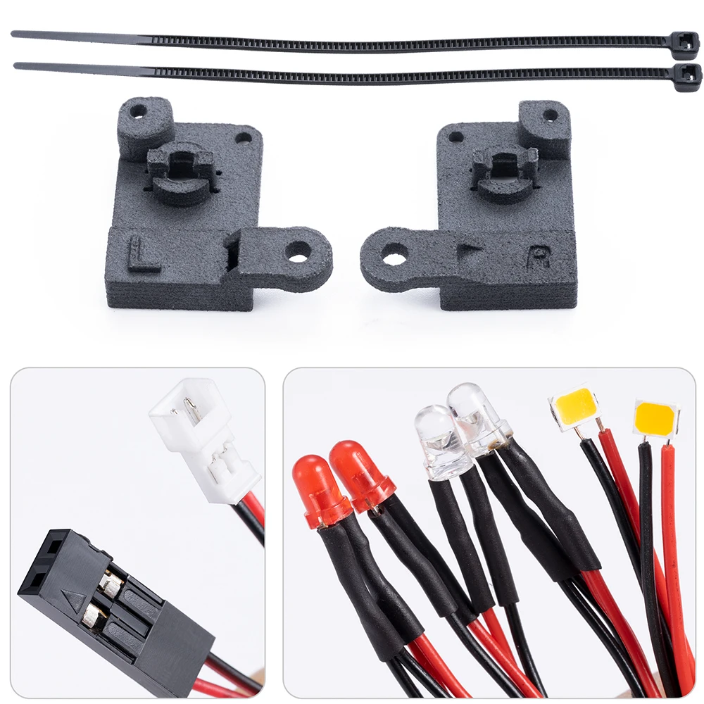 Axspeed LED-Scheinwerfer vorne und hinten Scheinwerfer Rücklichter Scheinwerfer rc Auto dekoration für 1/18 trx4m hohe Spur k10 f150 Teile – Detail 6