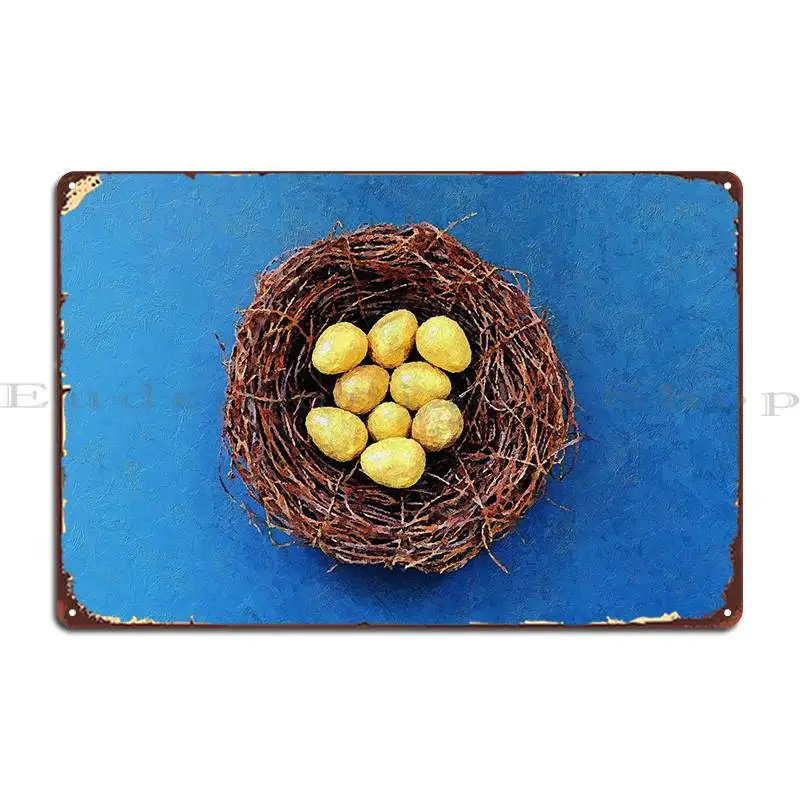 

Golden Eggs Metal Sign Kitchen Garage Funny Customize Club Tin Sign Poster