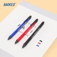 BAOKE B73 Oil Based Gel Pens 0.7mm Writing Triangle Barrel Retractable Ballpoint Pen Black Red Blue Ink Color for Office School 4