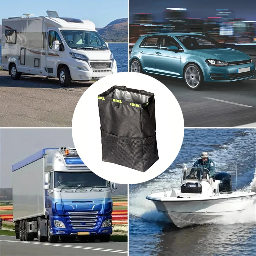 Car Trash Can 13L Large Capacity Leak Proof Waterproof Garbage Bag Collapsible Hanging Trash Bin For Car SUV and Truck Seat Back