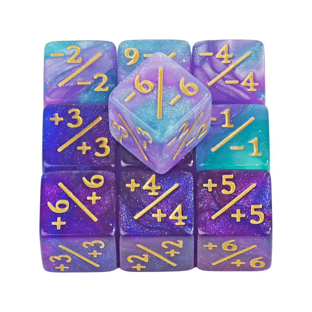 Dice Set 10 Pieces Dice Counters Token D6 Compatible with Card Game