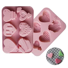 Angel Love Heart Shaped Silicone Chocolate Mold Cake Baking Tools Handmade Soap Candle Mould Valentine's Day Decorative Gift