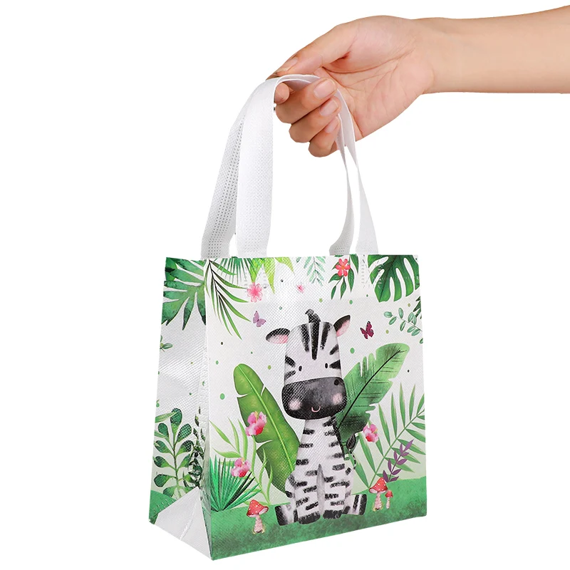 6/12/24 Stück Dschungeltiere Party Süßigkeiten-Geschenktüten Verpackungsbeutel Safari-Geschenktüte für Gäste Kindergeburtstag Zubehör Babyparty – Detail 4