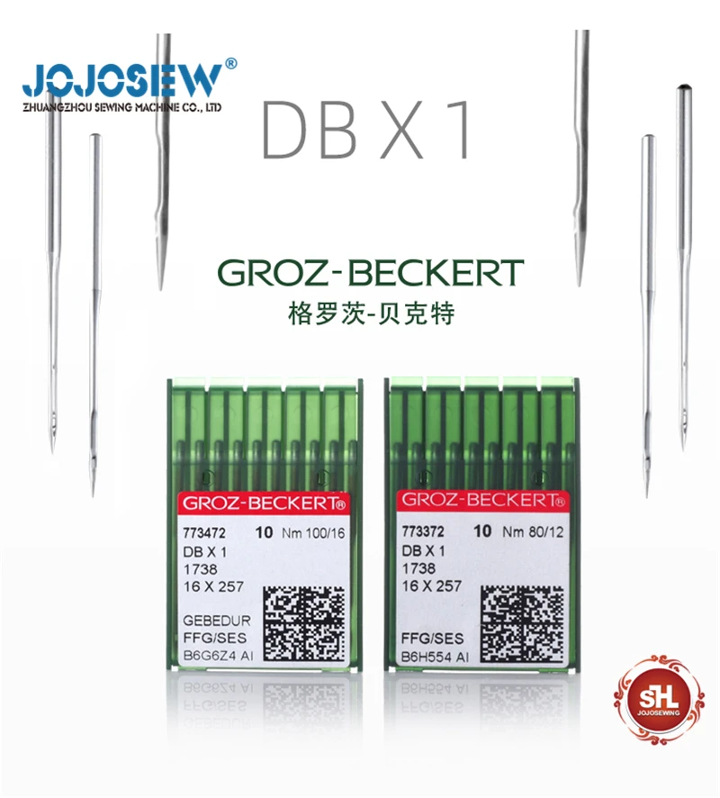 16x257 Industrial Sewing Machine Needles Groz-Beckert Size 110/18 10 Pack 