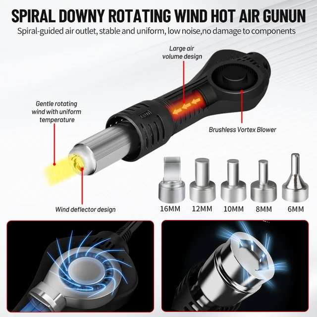 محطة لحام Kaisi 8512P المزدوجة (2 في 1) 700 واط – هوت إير بذراع ميكانيكي وكاويه T12 6