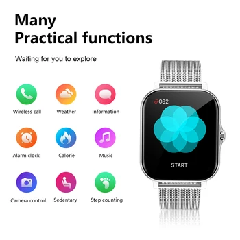 Smart watch wireless calling/dial Sport mode calling reminder and rejection fitness monitoring for iPhone/Andriod 2