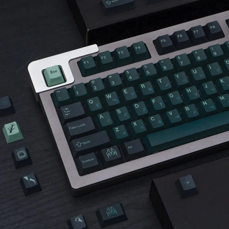 MX 스위치 기계식 키보드용 GMK Terror 아래 키캡, 체리 프로파일 23/129 키 PBT 소재, 맞춤형 DYE-SUB 키캡