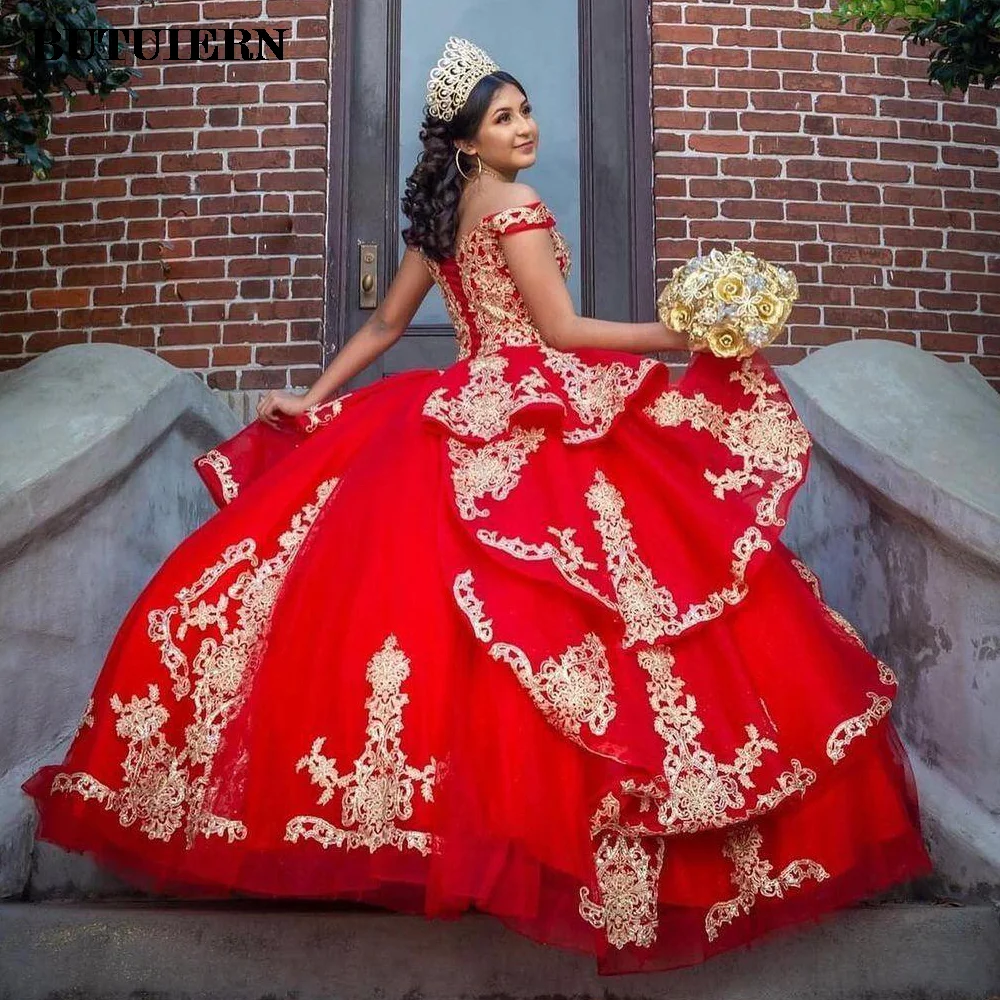 vestido quinceañera rojo y dorado – Compra vestido quinceañera rojo y  dorado con envío gratis en AliExpress version