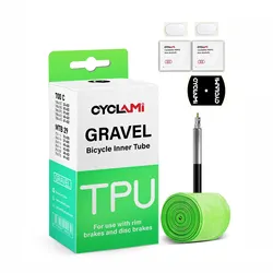 CYCLAMI Ultralight Road and MTB TPU Bike Inner Tube with French Valve 45mm - 45mm (For Gravel)