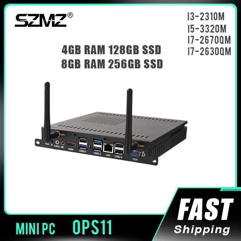 

New SZMZ OPS Mini PC Core i3 i5 i7 Processor DDR3 8G 128GB 256GB SSD Windows 10 Linux Gaming Desktop Computer Gamer PC