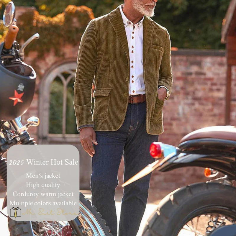 Blazer en Velours Côtelé pour Homme
