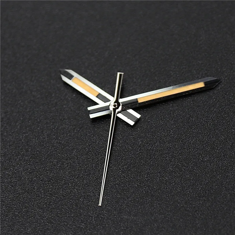 Polished Silver Watch Hands with C3 Green-Yellow Luminous Finish