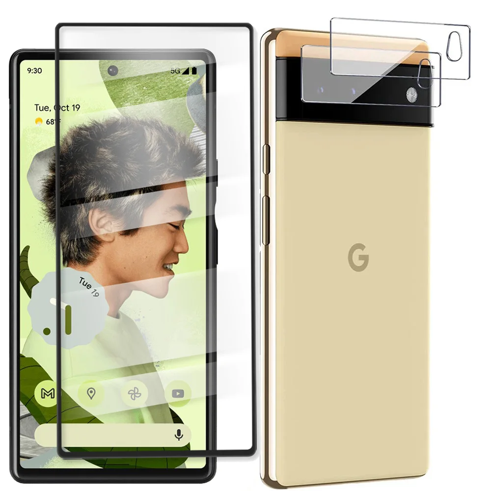 Vetro Temperato Con Copertura 3D Per Google Pixel 6 Pellicola Salvaschermo Per Google Pixel 6 Pro 4A Vetro Per Fotocamera Per Google Pixel 4 Xl Vetro