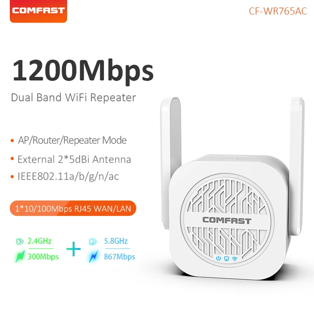 Répéteur Wifi 802.11ac Double Bande 1200/5ghz, 2.4 Mb/s, Wlan, Longue  Portée, Puissant Amplificateur De Signal Sans Fil - Sans Fil Routeurs -  AliExpress