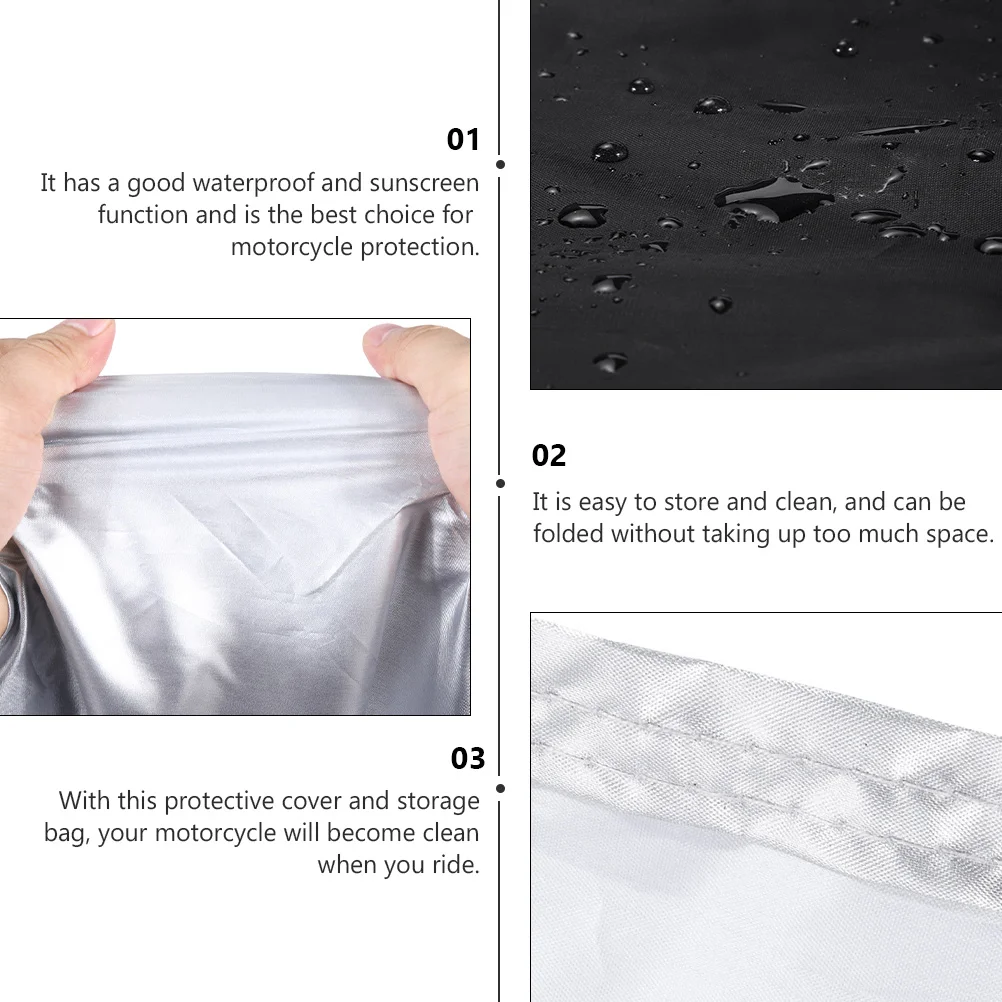 Cover Motorcycle Car Covers Shelter Rain Motorbike Automobiles Scooter Dust Protector Anti Black Wrap Day Rainy Quad coffer