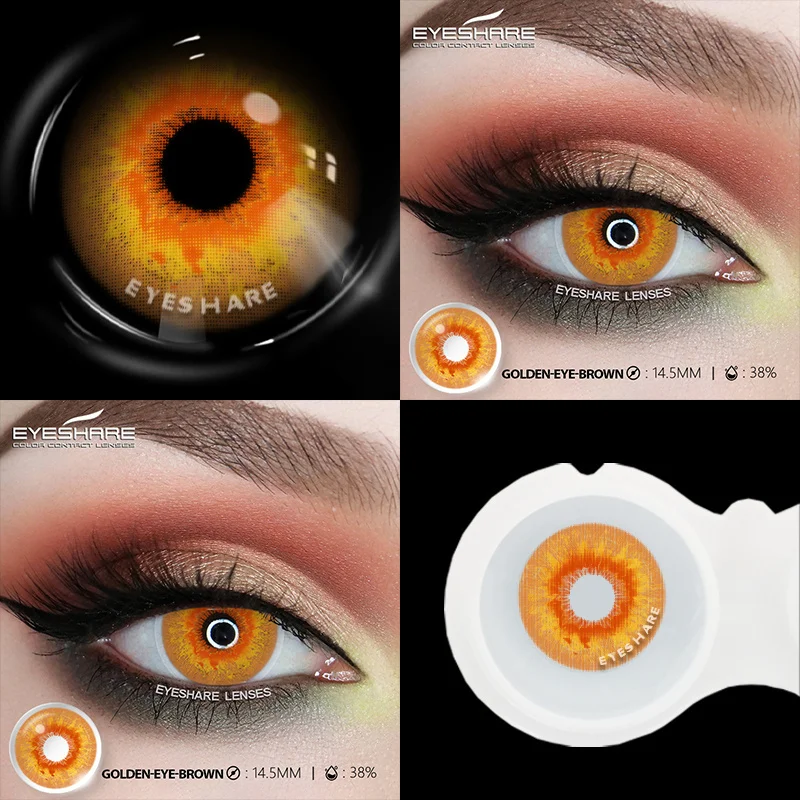 EYESHARE Farbkontaktlinsen für Augen, 1 Paar weiße Cosplay-Linsen, Anime-Zubehör, Linsen, schwarze Kontaktlinsen für Halloween – Detail 25