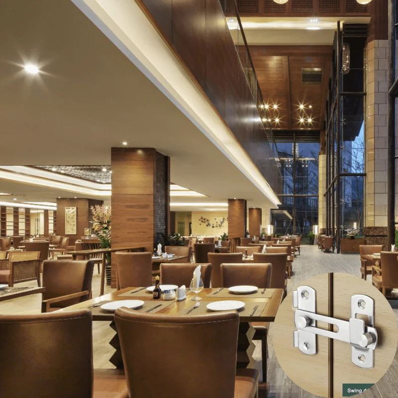 2 Sets of Door Latch Locks, 90 Degree Rotating Anti-theft Locks, Household Pet Locks, Sliding Door Locks with Anti-theft Pins