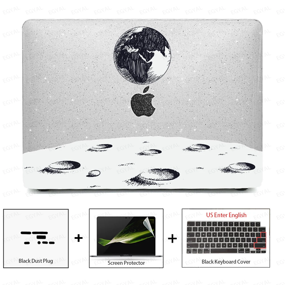 Sleek Laptop Case with Dust Plug, Screen Protector & Keyboard Cover