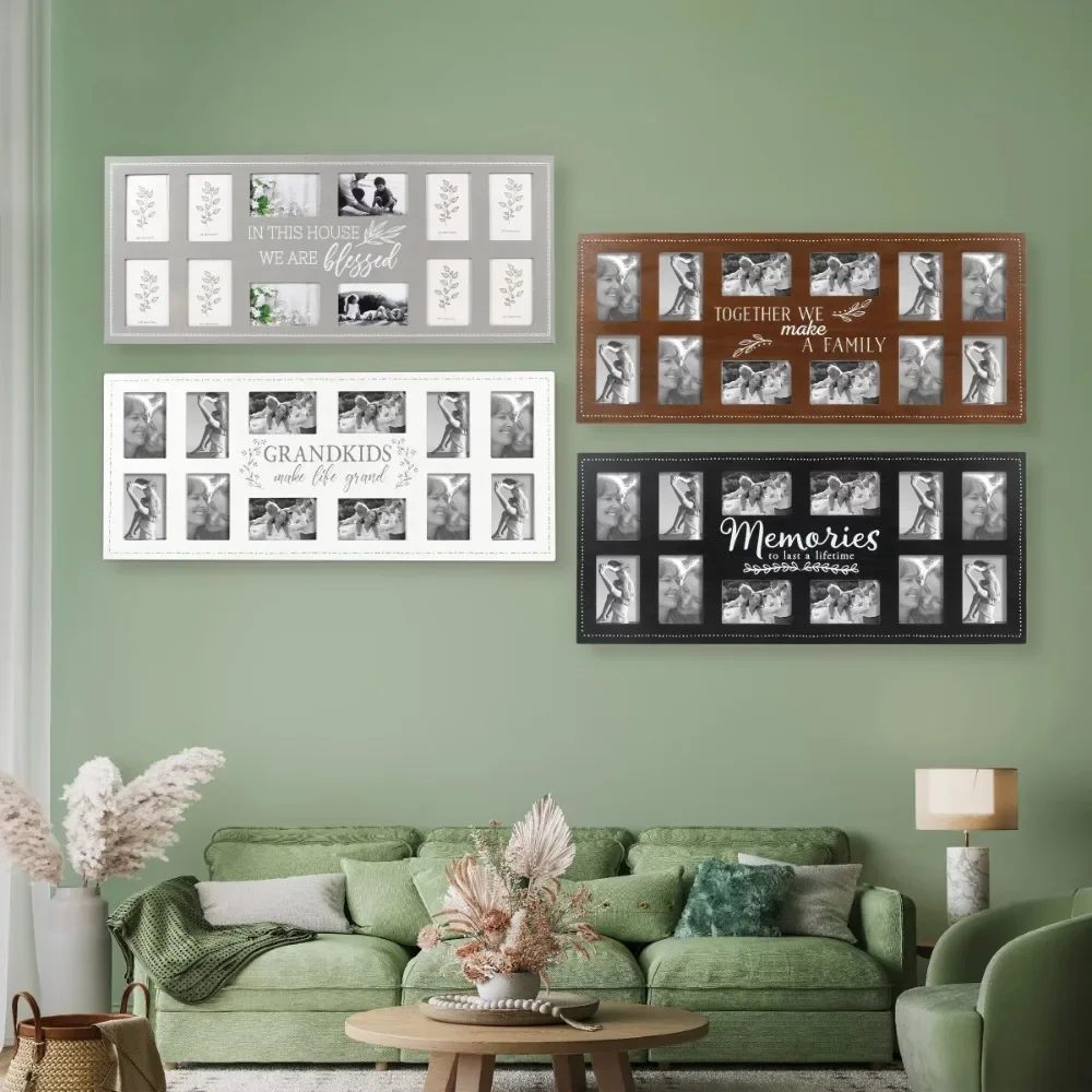 

Prinz 12-Opening Photos Memories Wall Hanging Collage Picture Frame, Black poster room decor aesthetic anime poster wall art