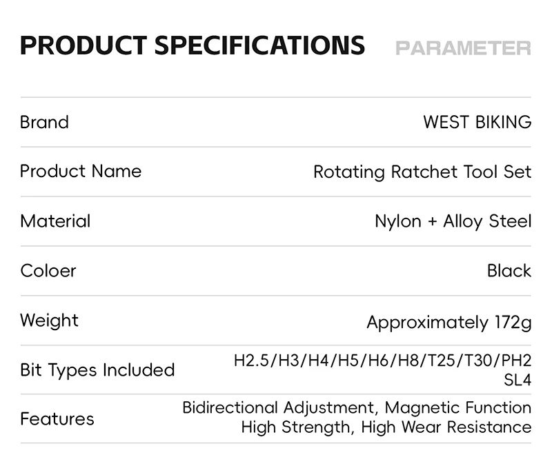 WEST RADFAHREN Multifunktionale Fahrrad Reparatur Werkzeuge Tragbare Ratsche Werkzeug Set Schlüssel Legierung Bit Toolkit MTB Rennrad Zubehör – Detail 4