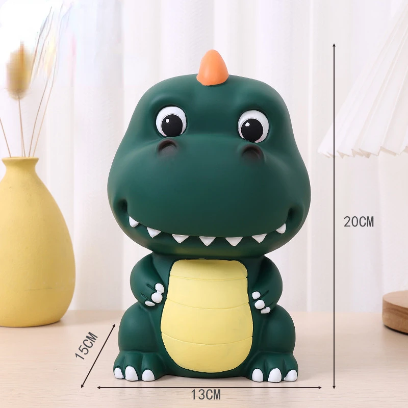 Piggy bank Creative cartoon dinosaur piggy bank for boys and girls can be deposited and withdrawn birthday gift for children